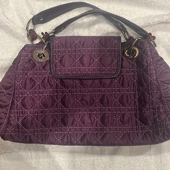 Dior Purple Satin Cannage Quilted Shoulder… - Picture 11 of 11